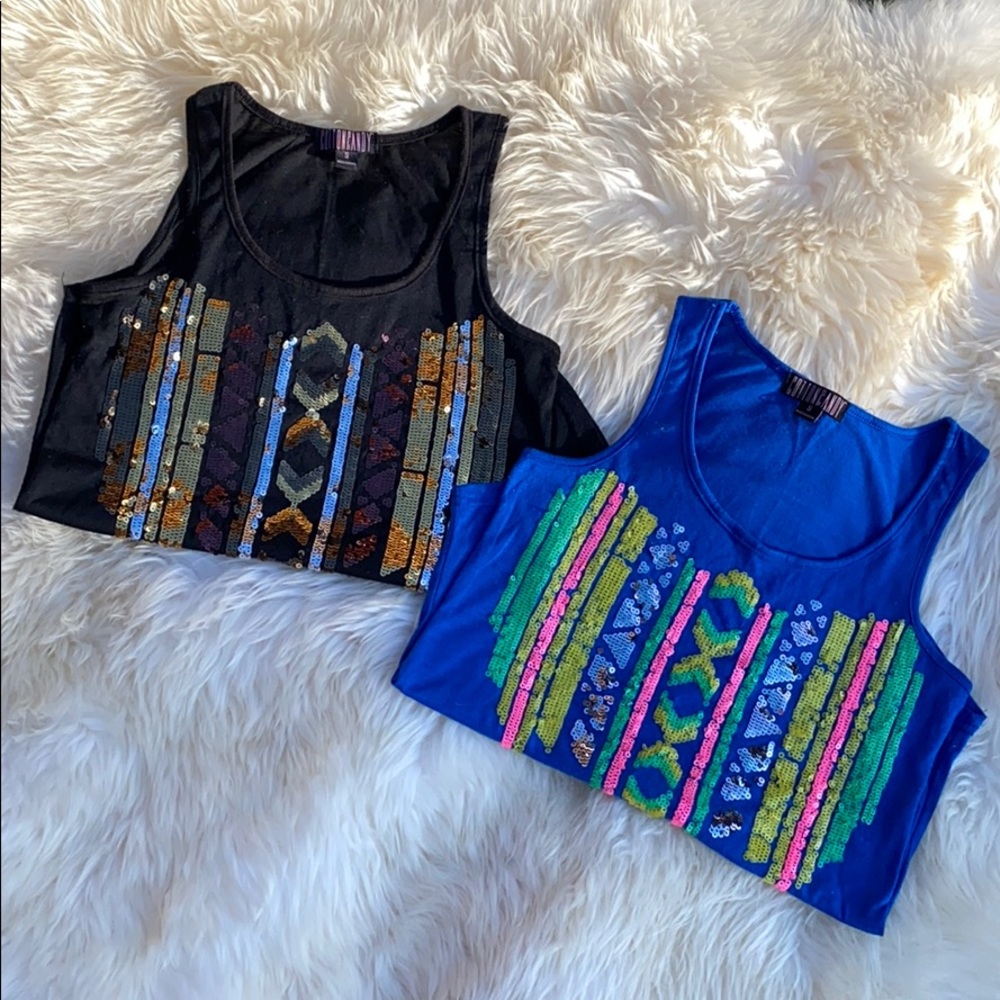 2 Vibrant Sequined Tops